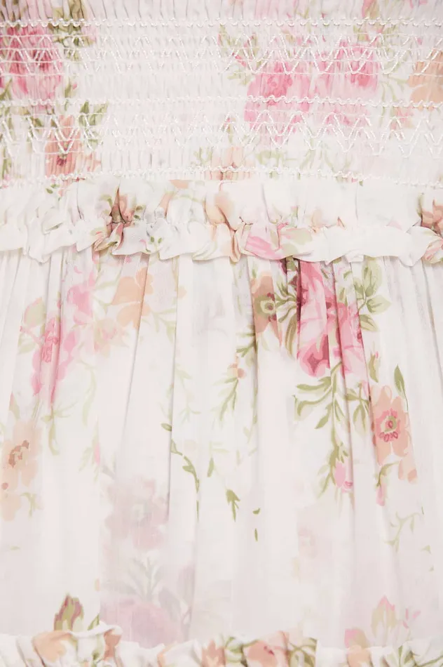 Needle and Thread Trailing Blooms Chiffon Smocked Micro Mini Dress Multi Women Day Dresses Needle and Thread Trailing Blooms Chiffon Smocked Micro Mini Dress Multi Women Day Dresses
