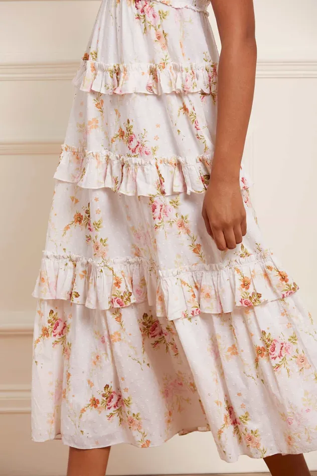 Needle and Thread Trailing Blooms Cotton Lace Ankle Gown Multi Women Printed Dresses Needle and Thread Trailing Blooms Cotton Lace Ankle Gown Multi Women Printed Dresses