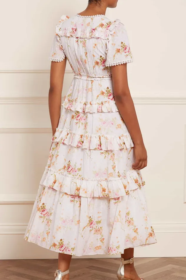 Needle and Thread Trailing Blooms Cotton Lace Ankle Gown Multi Women Printed Dresses Needle and Thread Trailing Blooms Cotton Lace Ankle Gown Multi Women Printed Dresses