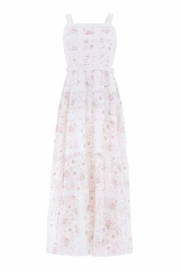 Needle and Thread Vintage Ditsy Sophia Bib Ankle Gown Multi Women Day Dresses Needle and Thread Vintage Ditsy Sophia Bib Ankle Gown Multi Women Day Dresses