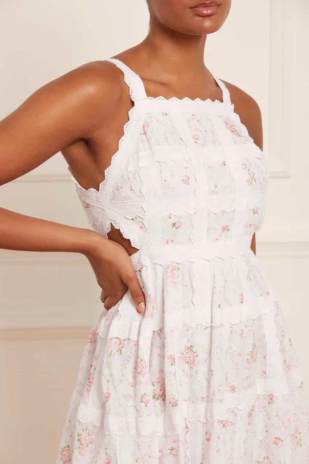 Needle and Thread Vintage Ditsy Sophia Bib Ankle Gown Multi Women Day Dresses Needle and Thread Vintage Ditsy Sophia Bib Ankle Gown Multi Women Day Dresses