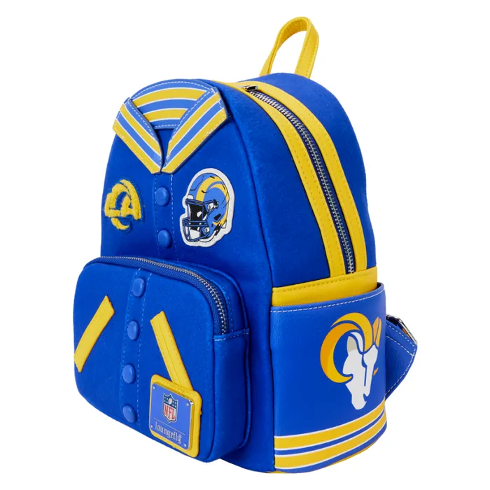 NFL Los Angeles Rams Varsity Mini Backpack Unisex Loungefly Backpacks