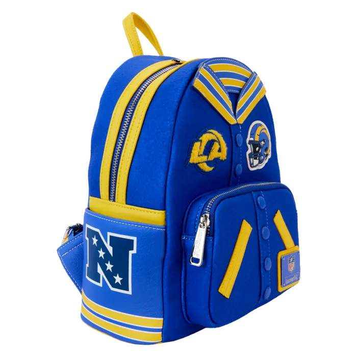 NFL Los Angeles Rams Varsity Mini Backpack Unisex Loungefly Backpacks