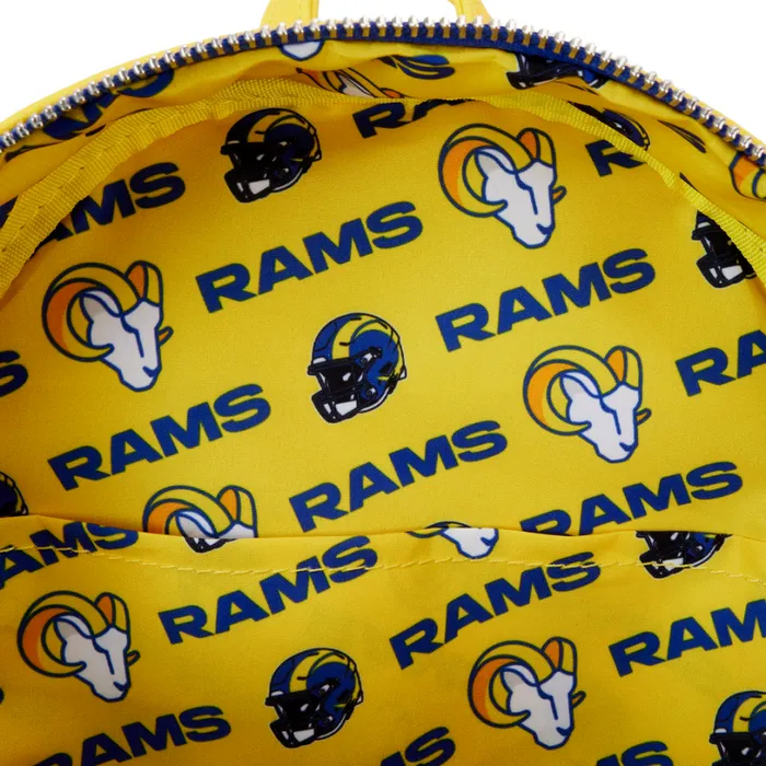 NFL Los Angeles Rams Varsity Mini Backpack Unisex Loungefly Backpacks