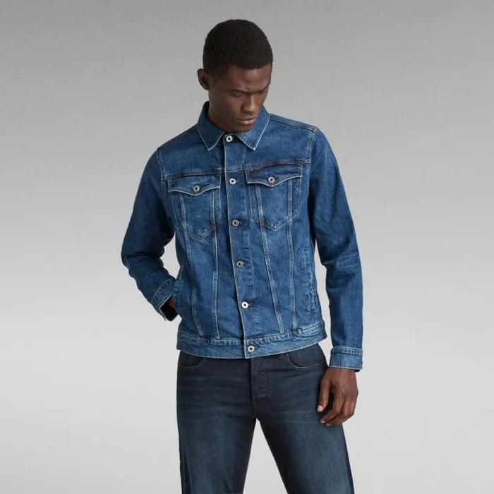 Overshirts Men GStar RAW 3301 Slim Jacket Faded Stone