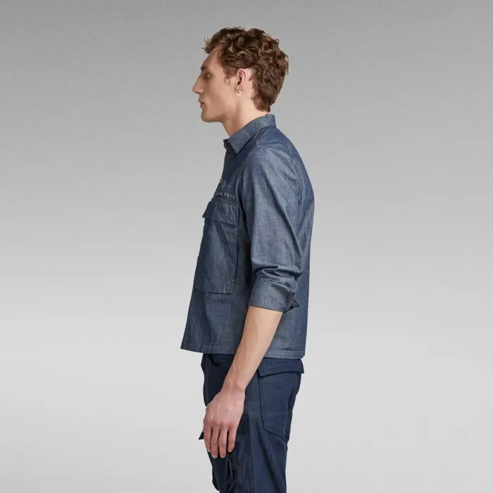 Overshirts Men GStar RAW Pocketony Service Overshirt Rinsed