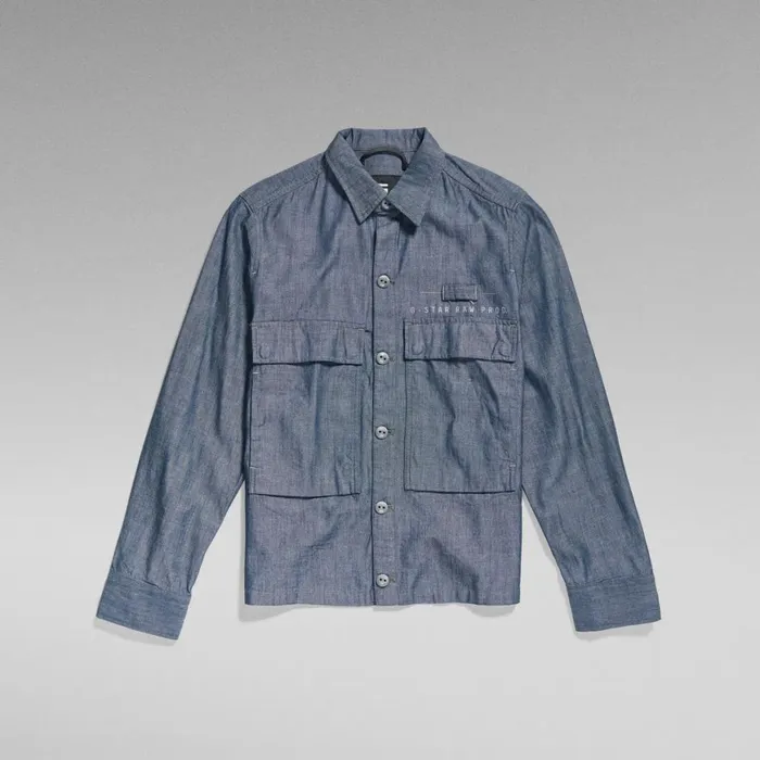 Overshirts Men GStar RAW Pocketony Service Overshirt Rinsed