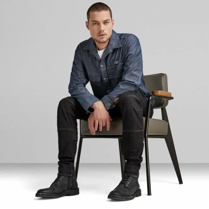 Overshirts Men GStar RAW Pocketony Service Overshirt Rinsed