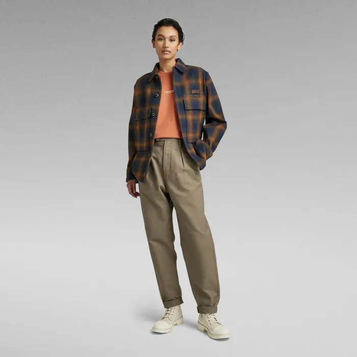 Overshirts Women GStar RAW Unisex Pocketony Service Overshirt Sartho Blue Blur Check
