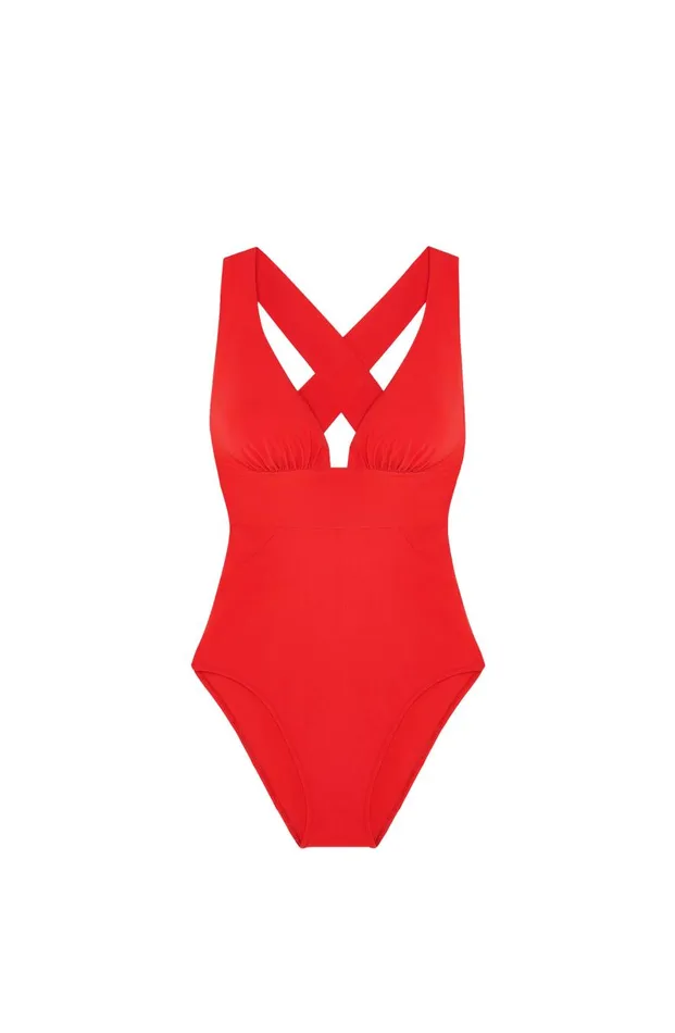Pain De Sucre Onepiece Swimsuits Women Capri Red