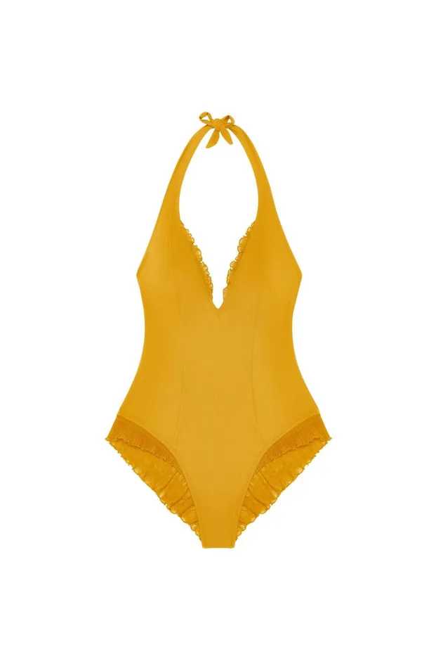 Pain De Sucre Onepiece Swimsuits Women Caylane Ocher