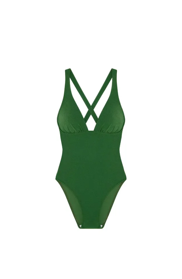 Pain De Sucre Onepiece Swimsuits Women Hiba Olive Green