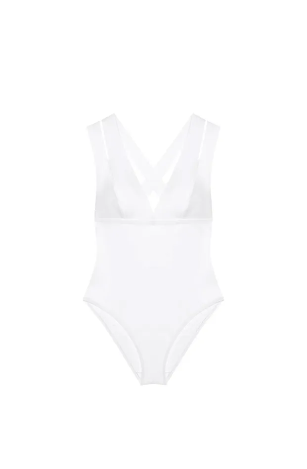 Pain De Sucre Onepiece Swimsuits Women Resli White