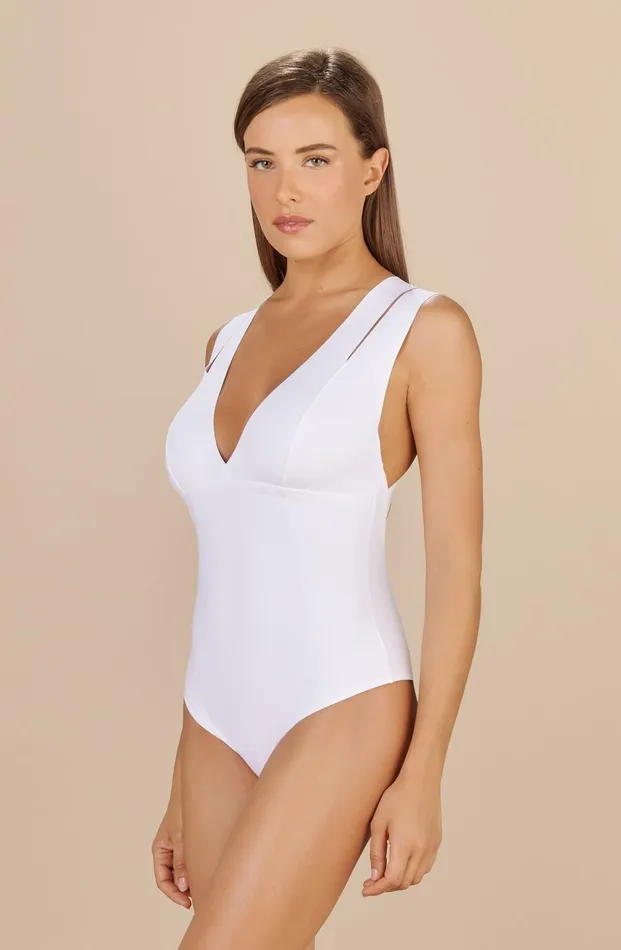 Pain De Sucre Onepiece Swimsuits Women Resli White