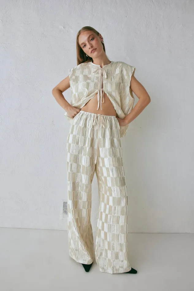 Pants Women VRG GRL Enni Pants Cream Pants Women VRG GRL Enni Pants Cream