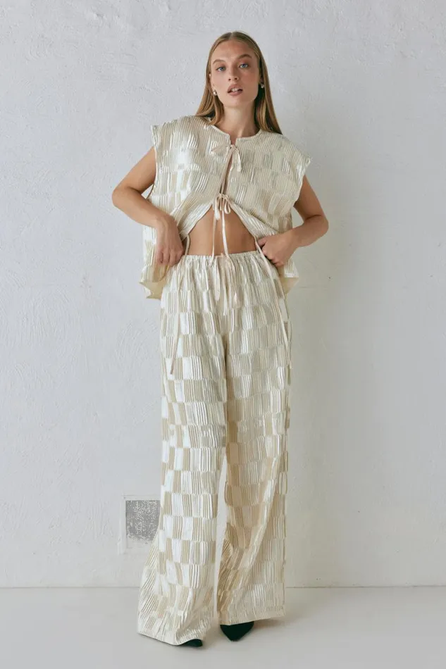 Pants Women VRG GRL Enni Pants Cream Pants Women VRG GRL Enni Pants Cream