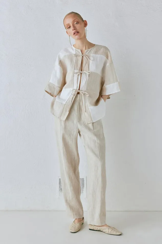 Pants Women VRG GRL Goldie Linen Pants Oatmeal Pants Women VRG GRL Goldie Linen Pants Oatmeal
