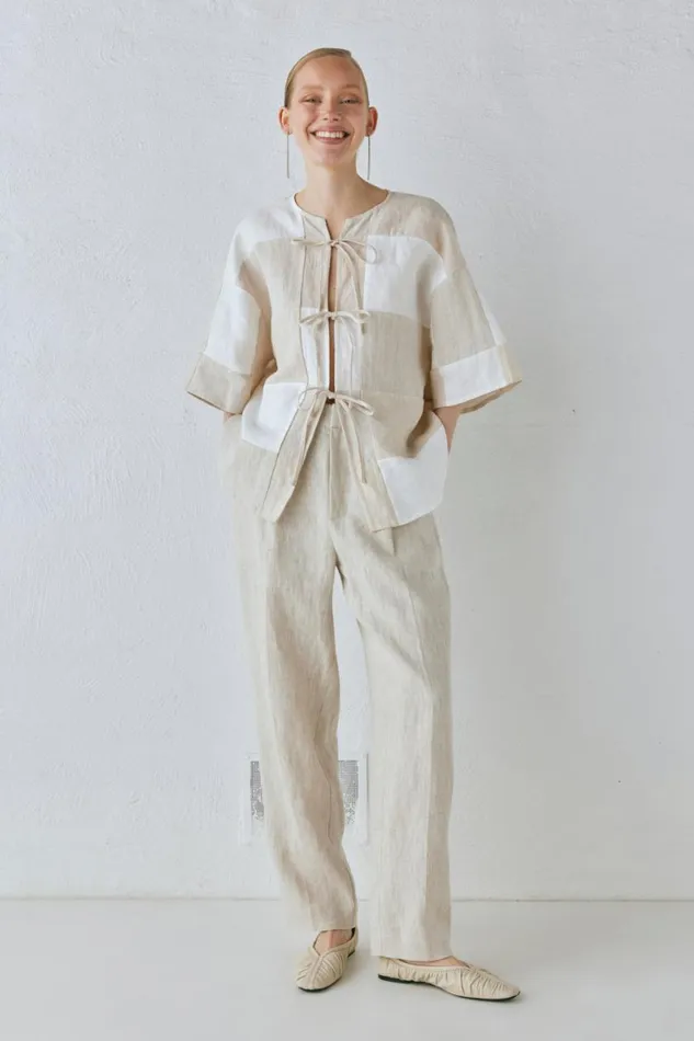 Pants Women VRG GRL Goldie Linen Pants Oatmeal Pants Women VRG GRL Goldie Linen Pants Oatmeal