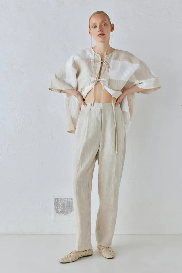 Pants Women VRG GRL Goldie Linen Pants Oatmeal Pants Women VRG GRL Goldie Linen Pants Oatmeal