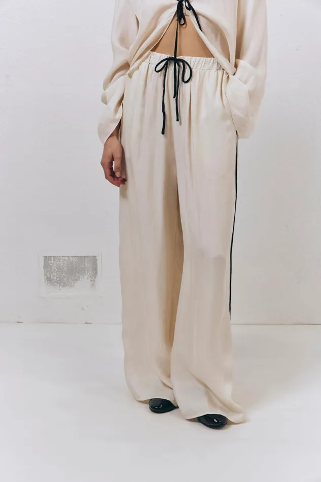 Pants Women VRG GRL Moonscapes Pants Cream Pants Women VRG GRL Moonscapes Pants Cream