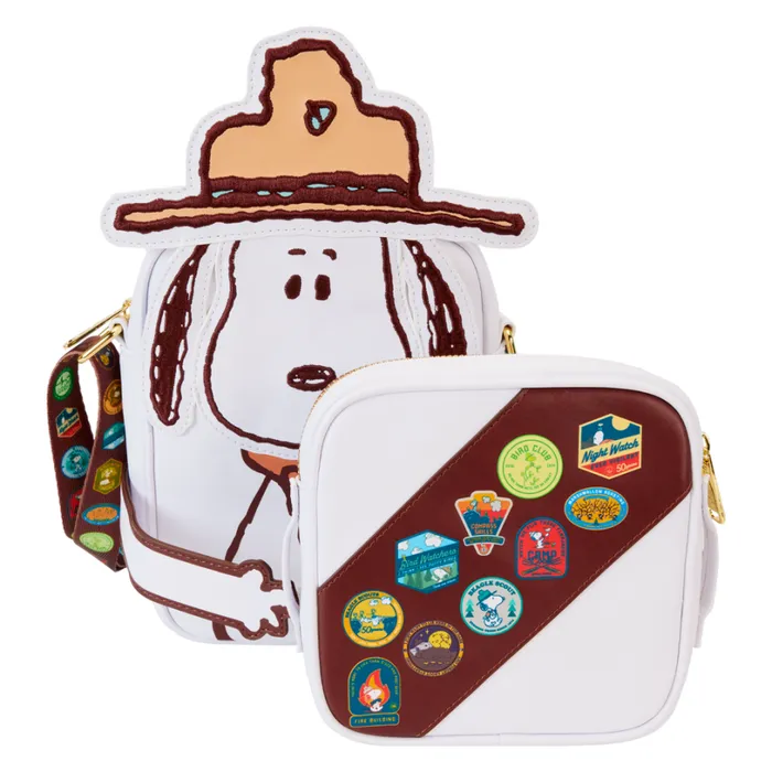 Peanuts 50th Anniversary Snoopy039s Beagle Scouts Crossbuddies Cosplay Crossbody Bag With Coin Bag Unisex Loungefly Bags and Wallets Peanuts 50th Anniversary Snoopy039s Beagle Scouts Crossbuddies Cosplay Crossbody Bag With Coin Bag Unisex Loungefly Bags and Wallets