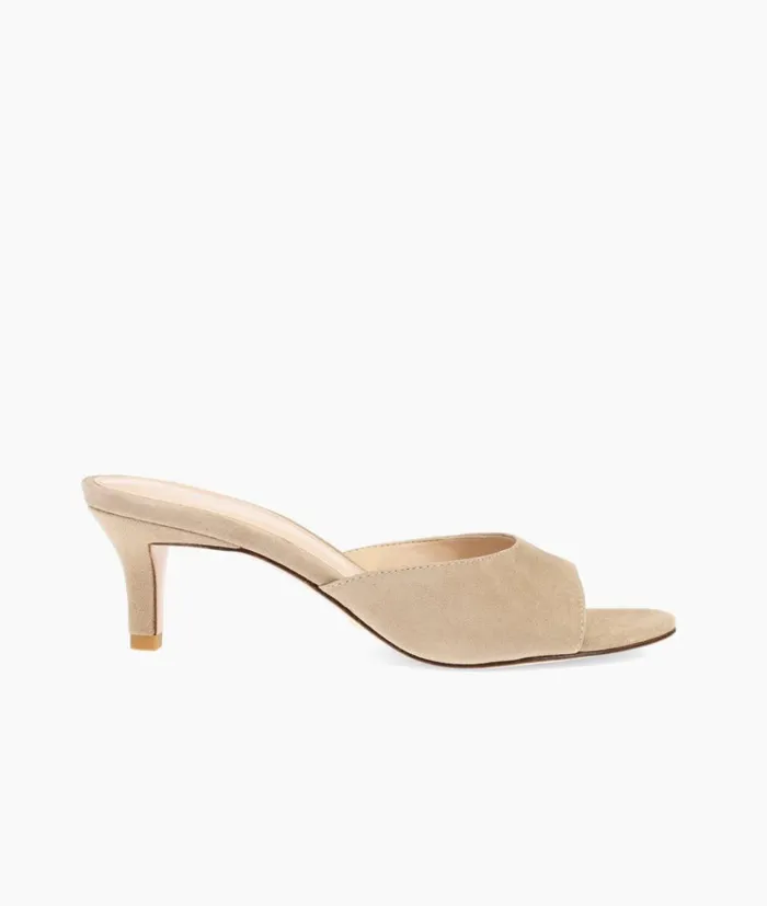 Pelle Moda Balin Slide 8211 Mushroom Mushroom Kid Suede Women Low Heels