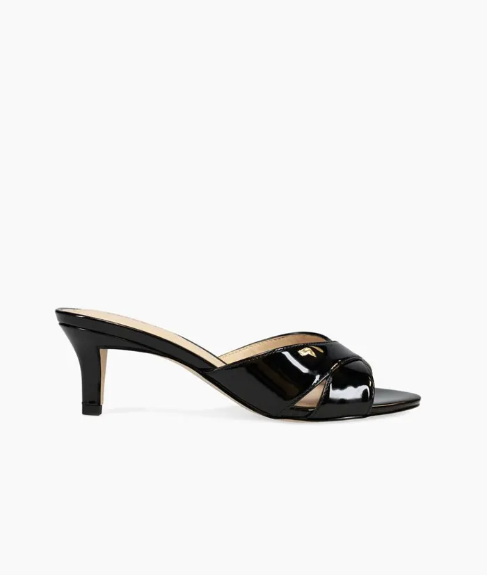 Pelle Moda Bea Slide 8211 Black Patent Black Patent Women Low Heels
