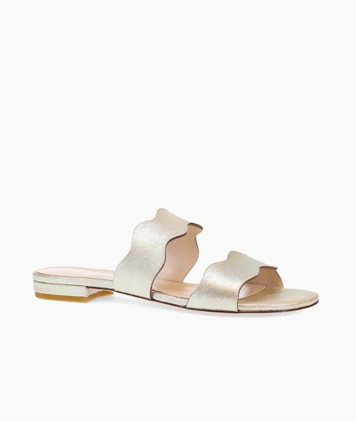 Pelle Moda Betia Slide 8211 Gold Platinum Gold Metallic Suede Women Sandals Pelle Moda Betia Slide 8211 Gold Platinum Gold Metallic Suede Women Sandals
