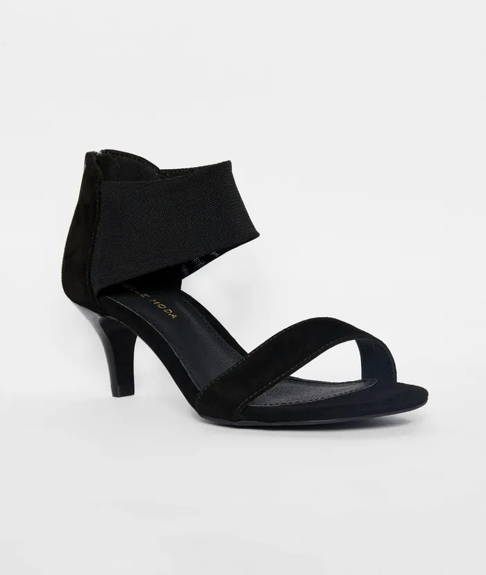 Pelle Moda Elvi Low Heel 8211 Black Black Kid SuedeStretch Mesh Women Low Heels Pelle Moda Elvi Low Heel 8211 Black Black Kid SuedeStretch Mesh Women Low Heels