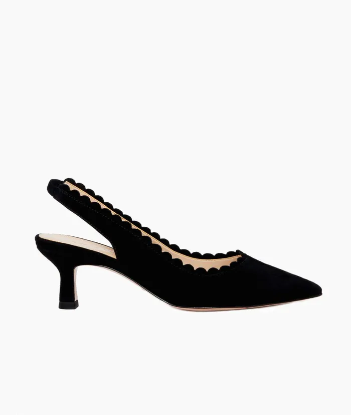 Pelle Moda Kelsa Low Heel 8211 Black Black Kid Suede Women Low Heels