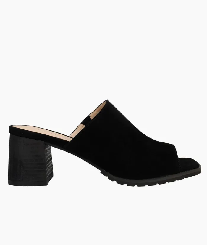 Pelle Moda Narisa Mule 8211 Black Black Kid Suede Women High Heels
