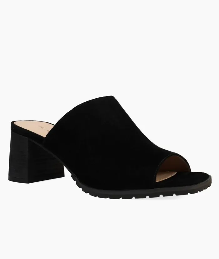 Pelle Moda Narisa Mule 8211 Black Black Kid Suede Women High Heels Pelle Moda Narisa Mule 8211 Black Black Kid Suede Women High Heels