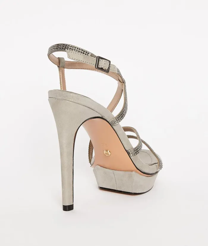 Pelle Moda Olya 2 Platform 8211 Pewter Pewter SatinShimmer Suede Women High Heels Pelle Moda Olya 2 Platform 8211 Pewter Pewter SatinShimmer Suede Women High Heels