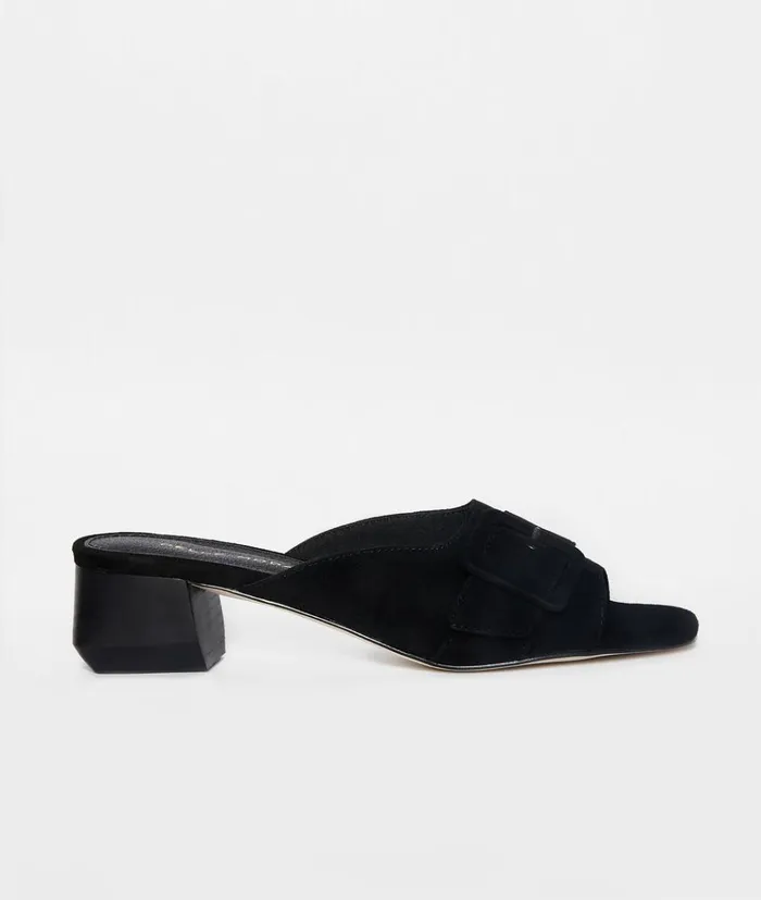 Pelle Moda Tala Slip On 8211 Black Black Kid Suede Women Low Heels