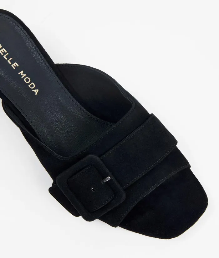 Pelle Moda Tala Slip On 8211 Black Black Kid Suede Women Low Heels Pelle Moda Tala Slip On 8211 Black Black Kid Suede Women Low Heels