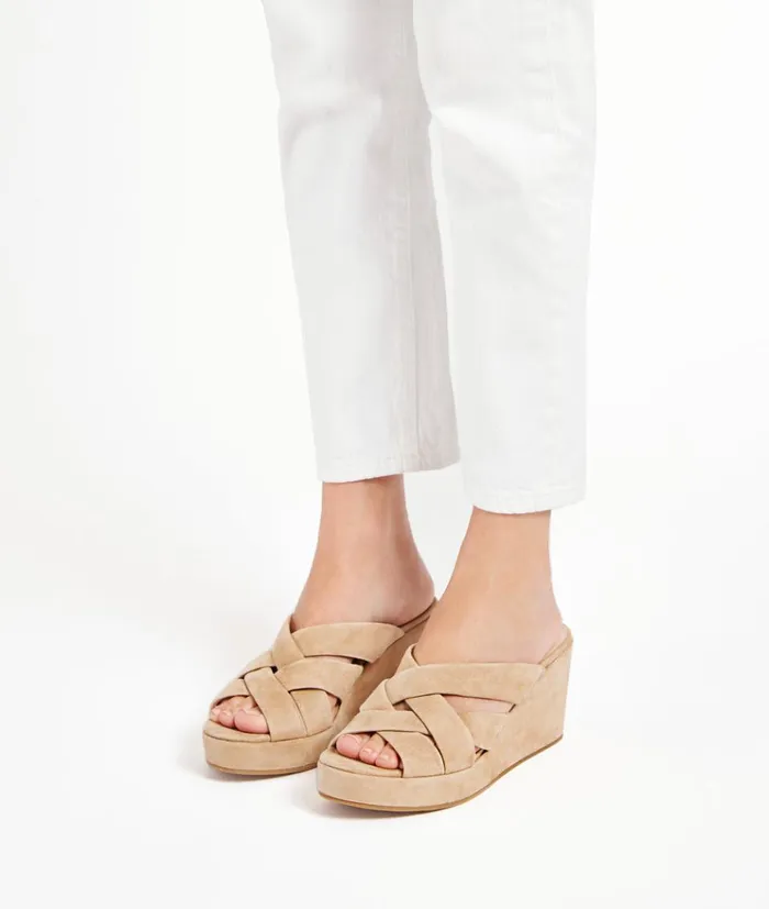 Pelle Moda Wilona Wedge 8211 Latte Latte Kid Suede Women Wedges Pelle Moda Wilona Wedge 8211 Latte Latte Kid Suede Women Wedges
