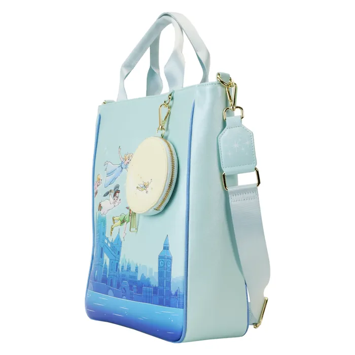 Peter Pan You Can Fly Glow Tote Bag With Coin Bag Unisex Loungefly Bags and Wallets Peter Pan You Can Fly Glow Tote Bag With Coin Bag Unisex Loungefly Bags and Wallets
