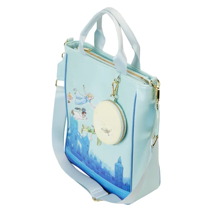 Peter Pan You Can Fly Glow Tote Bag With Coin Bag Unisex Loungefly Bags and Wallets Peter Pan You Can Fly Glow Tote Bag With Coin Bag Unisex Loungefly Bags and Wallets