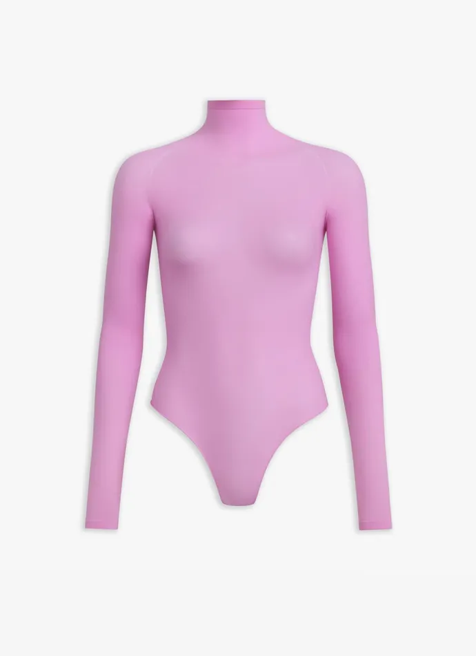 Pink SECOND SKIN KNIT BODY Women Alaa Bodysuits and Leggings