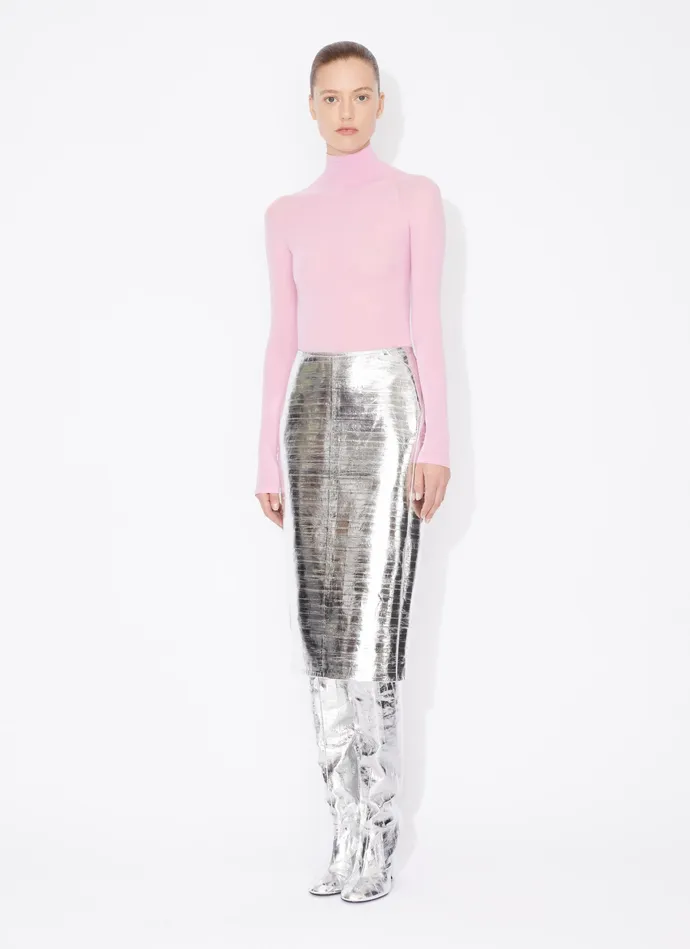 Pink SECOND SKIN KNIT BODY Women Alaa Bodysuits and Leggings