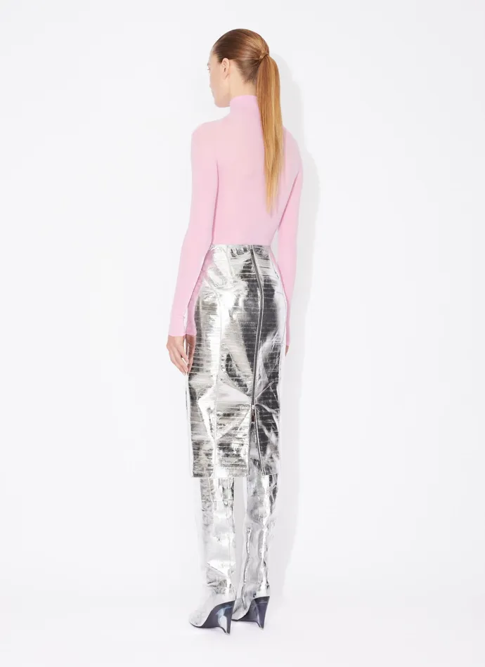 Pink SECOND SKIN KNIT BODY Women Alaa Bodysuits and Leggings