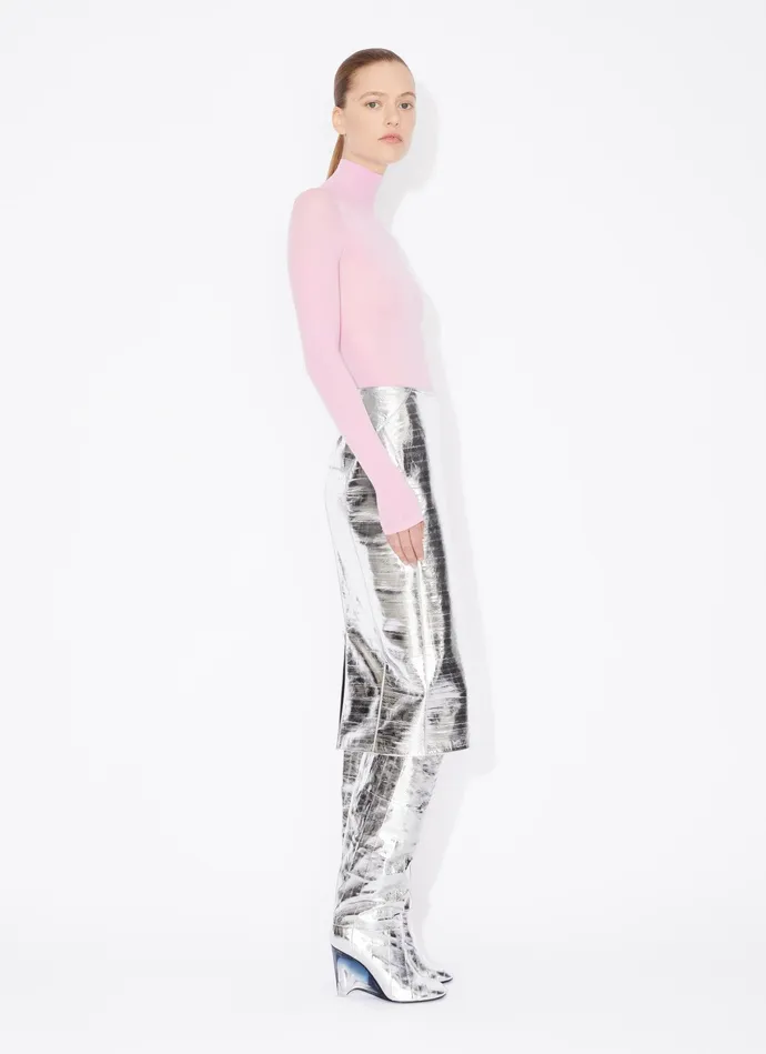 Pink SECOND SKIN KNIT BODY Women Alaa Bodysuits and Leggings