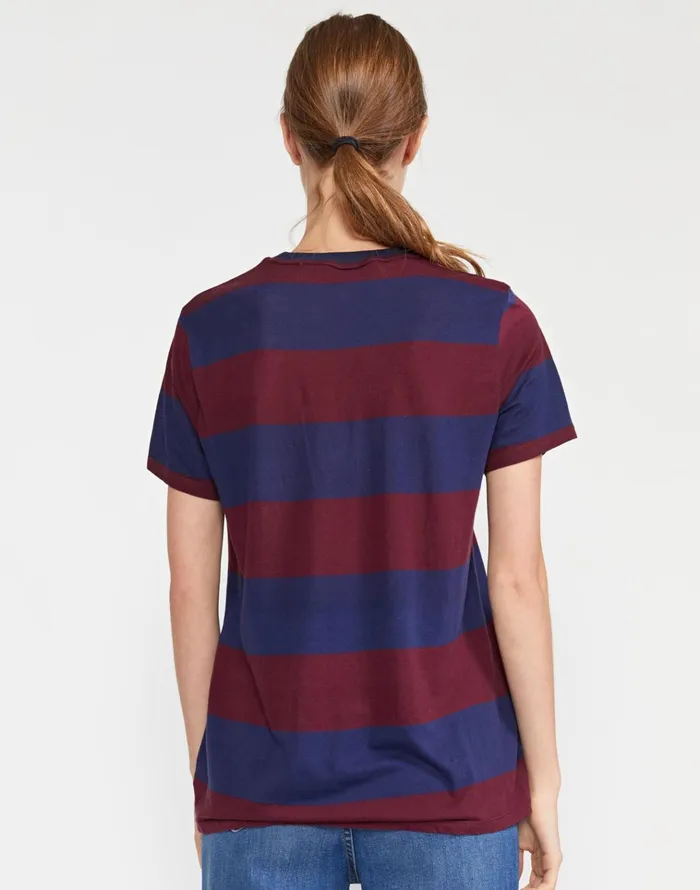 Printed Stripes Tee 8211 RdnvyS Women Cynthia Rowley Tops