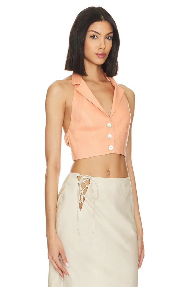 Prudence Crop Top Coral Women Lovers and Friends Tops