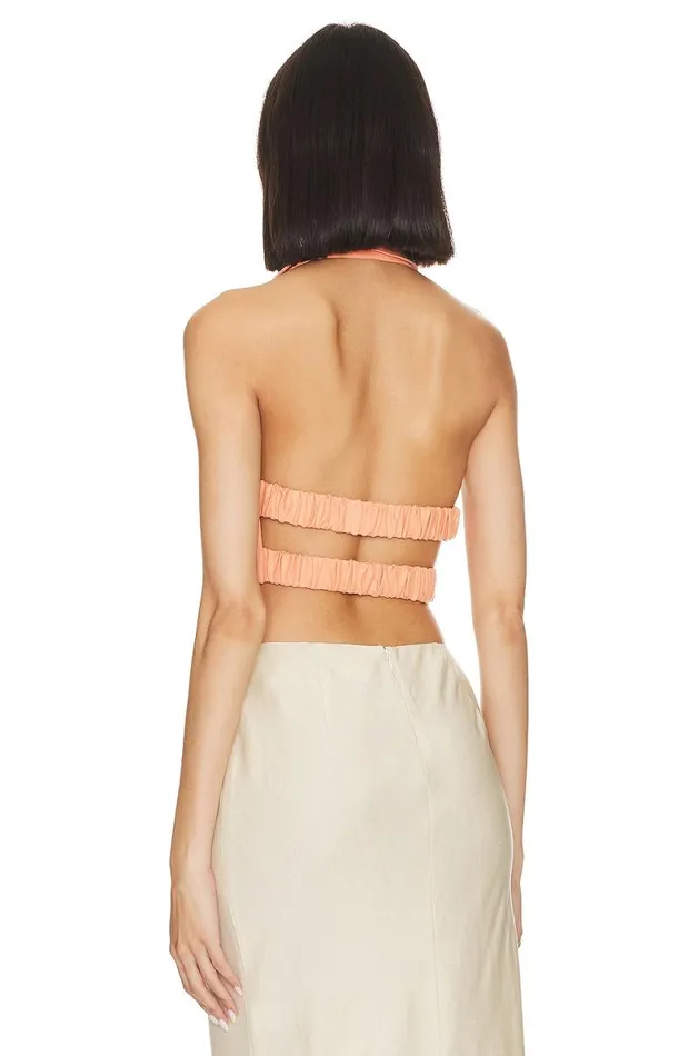 Prudence Crop Top Coral Women Lovers and Friends Tops