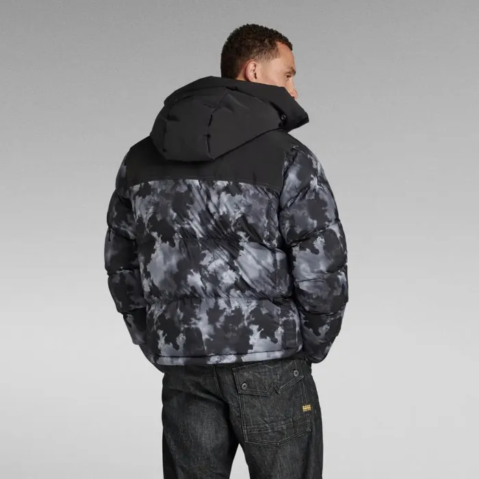 Puffer Jackets Men GStar RAW Expedition Puffer Dk Black Blurry Camo