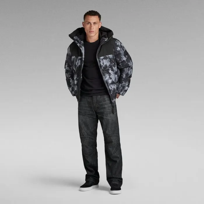 Puffer Jackets Men GStar RAW Expedition Puffer Dk Black Blurry Camo