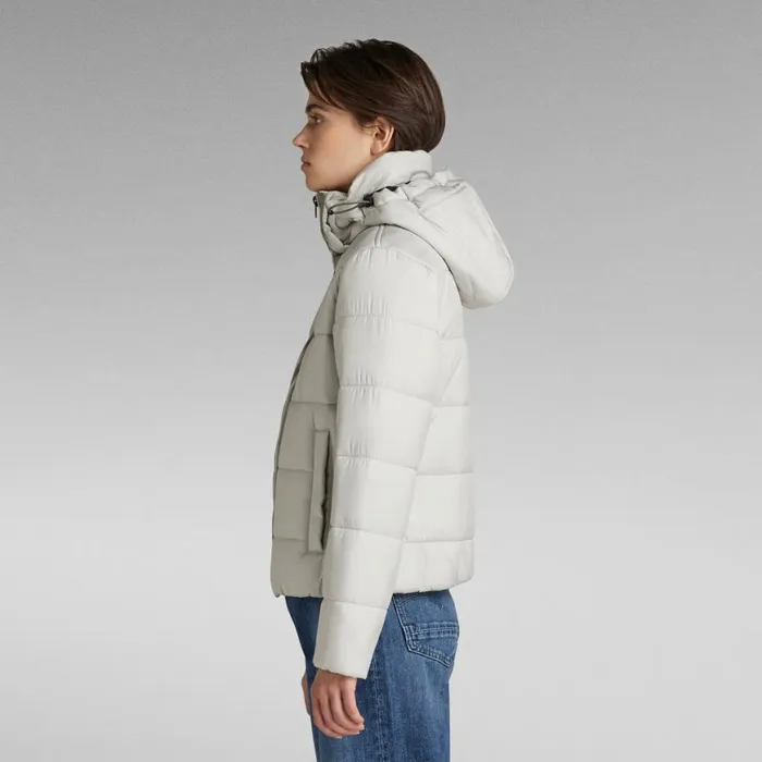 Puffer Jackets Women GStar RAW Meefic Hooded Padded Jacket Cool Grey