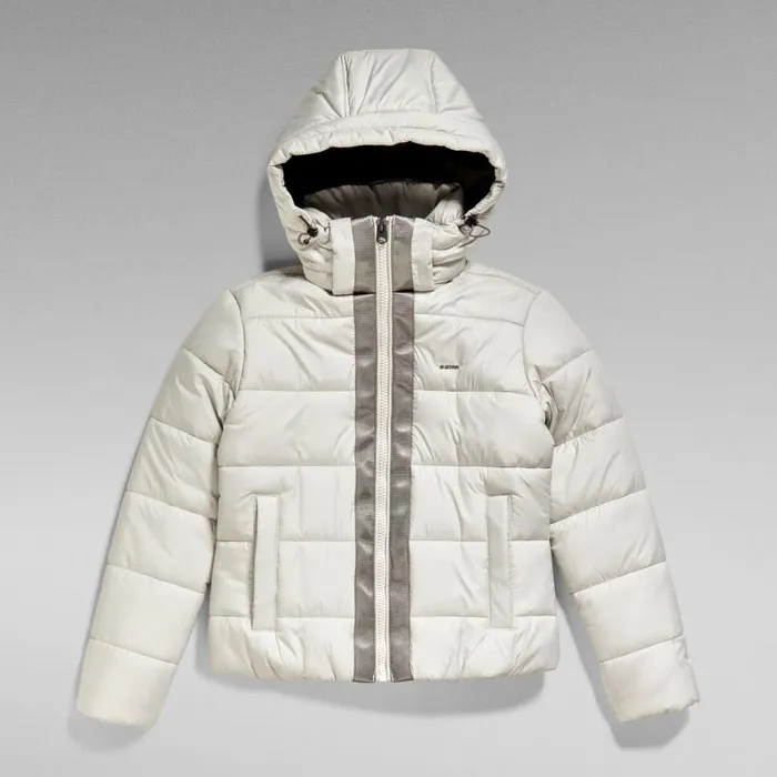 Puffer Jackets Women GStar RAW Meefic Hooded Padded Jacket Cool Grey