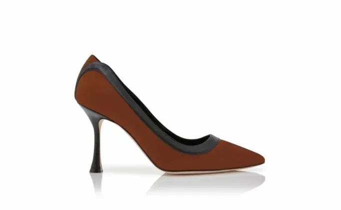 Pumps Women Manolo Blahnik DALINABrown And Black Suede Pumps Pumps Women Manolo Blahnik DALINABrown And Black Suede Pumps